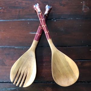 Kenyan Giraffe Serving Spoons